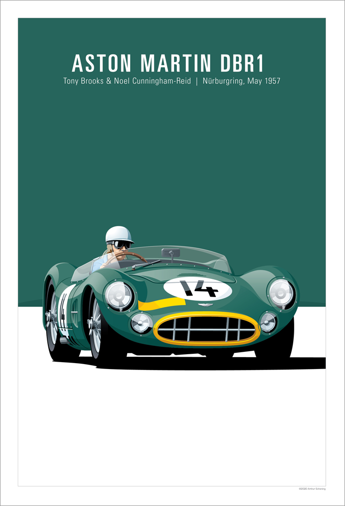 Aston Martin DBR1 Poster