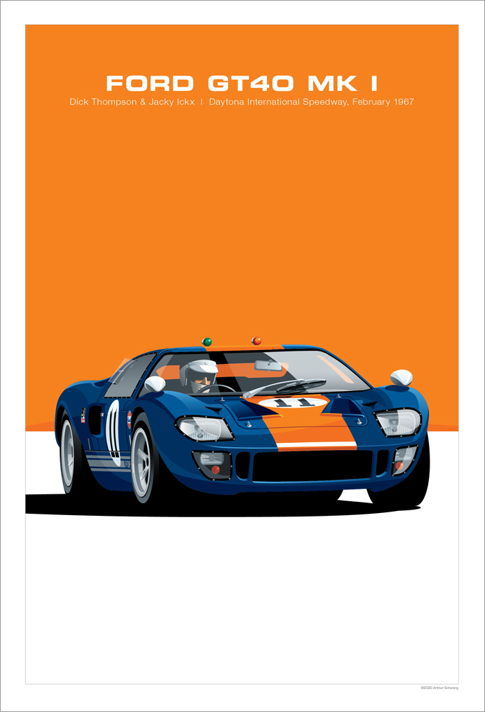 Ford GT40 Mk I Poster