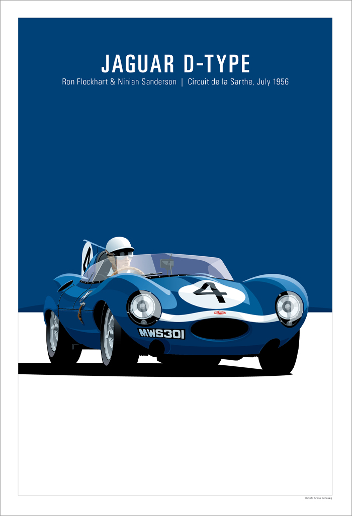 Jaguar D-Type Poster
