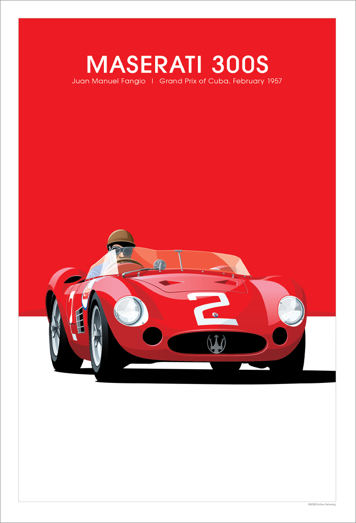 Maserati 300S Poster