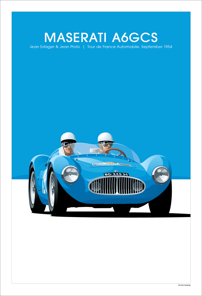 Maserati A6GCS Poster