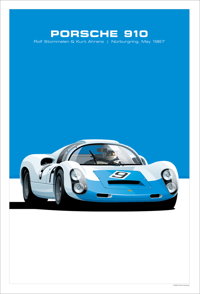 Porsche 910 Poster