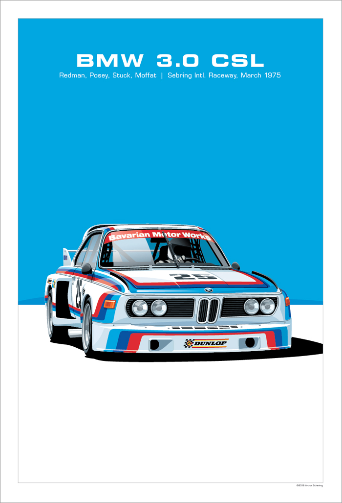 BMW CSL Poster