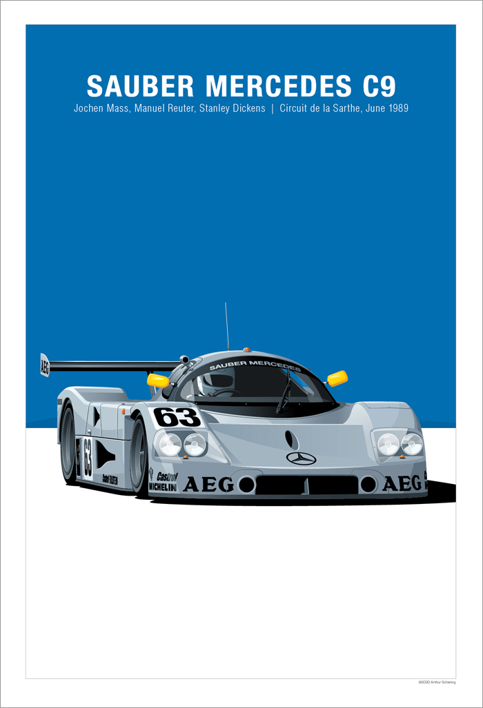 Sauber Mercedes C9 Poster